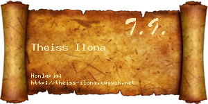 Theiss Ilona névjegykártya
